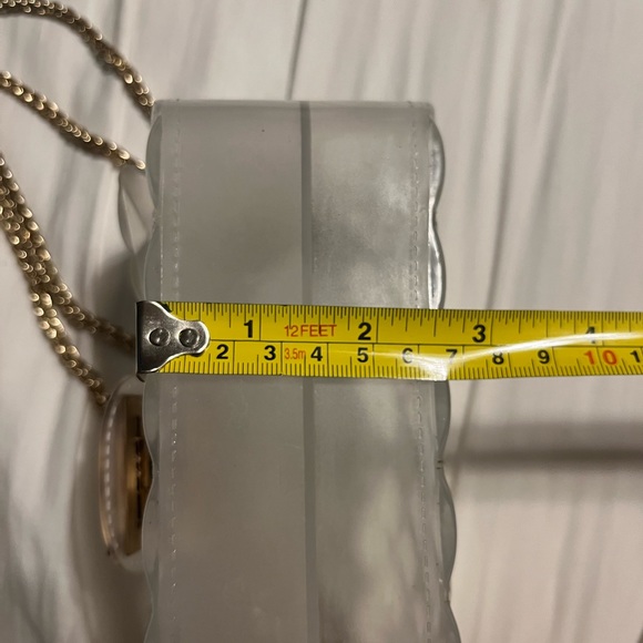 Clear Gold Chain Strap Handbag - Picture 5 of 10